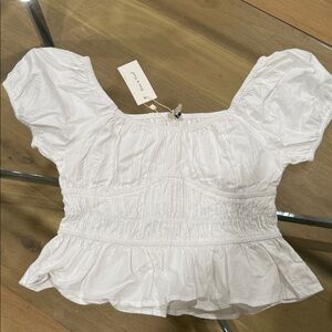 Elegant White Puff Sleeve Blouse